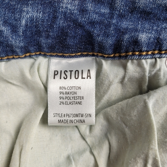 Pistola Women's Jeans Skinny Blue Distressed Size 29 (fit 30x27 ) - Picture 11 of 12